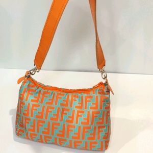 Y2k Baguette Bag FF Fabric Shoulder Bag